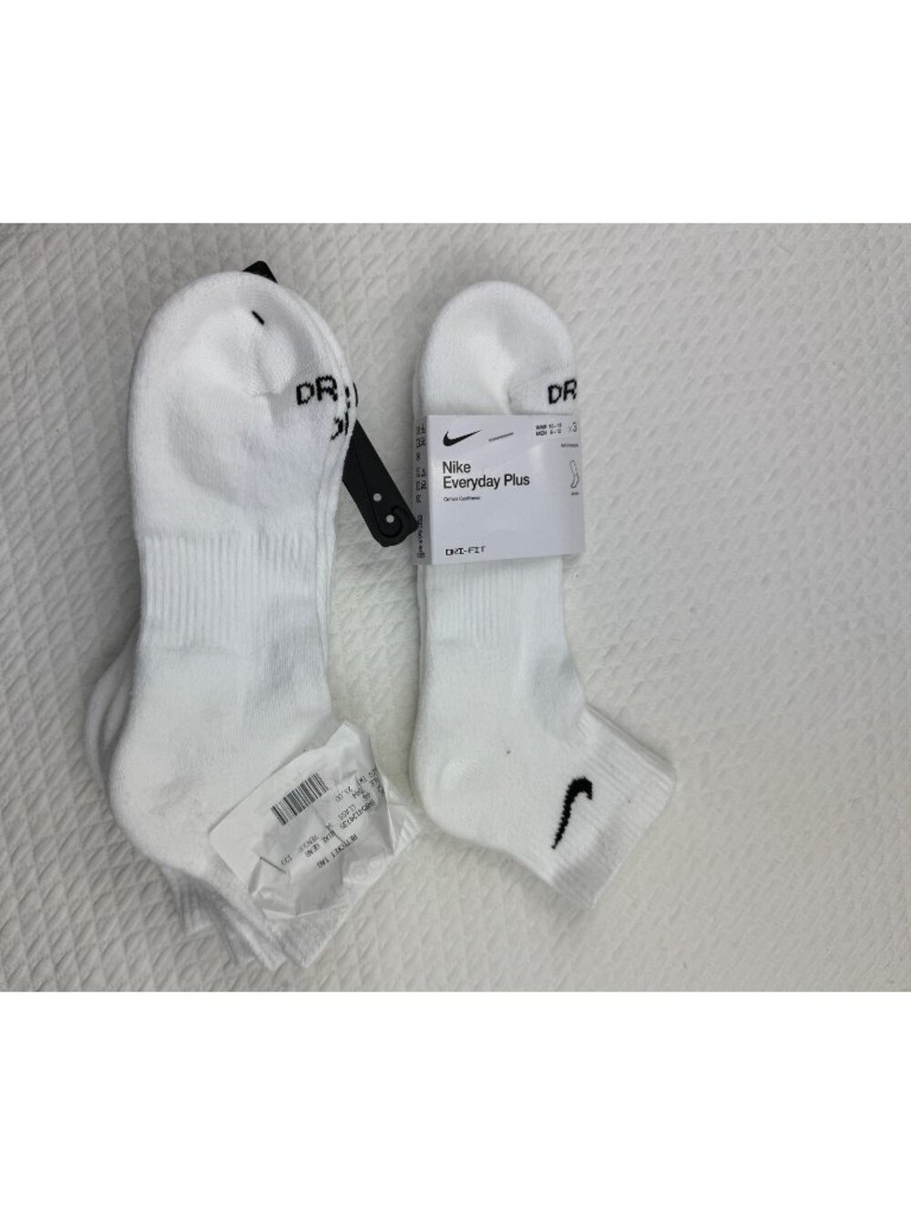 Nike Everyday Plus Dri-FIT Adult Mens L (8-12) Cushioned 4 Pairs Ankle Socks